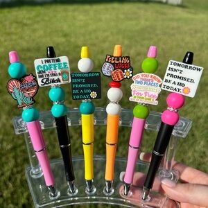 2/$14 silicone beaded pens - quotes